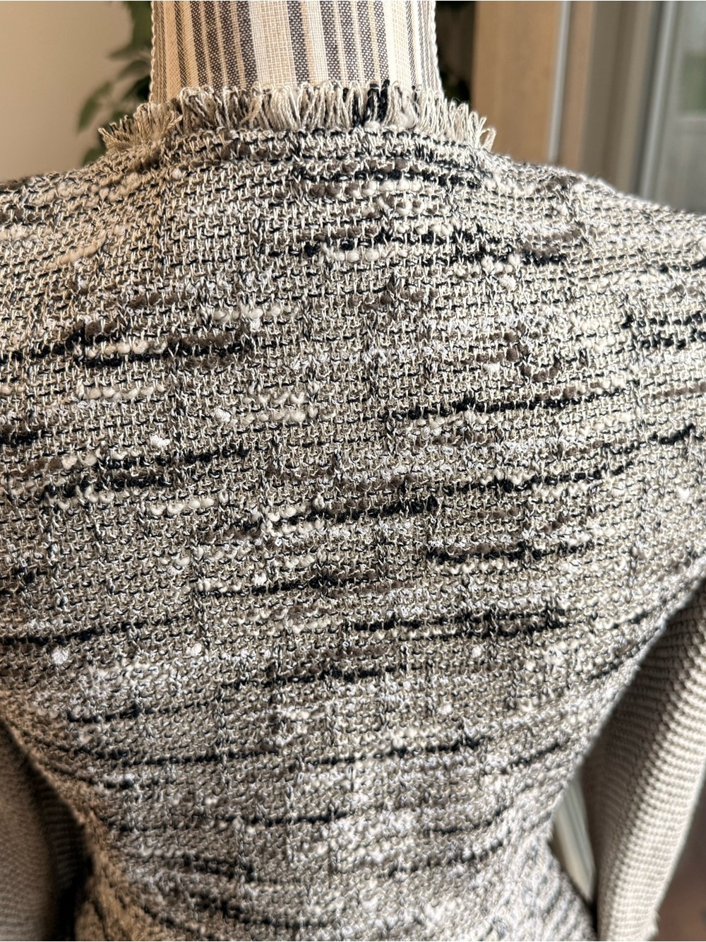 St. John Tweed-Inspired Fringe-Trim Knit Blazer - Picture 6 of 13